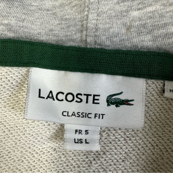Lacoste Classic Fit Gray Bomber Jacket With Pockets Front - Picture 9 of 16